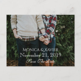 Carte postale photo de sauvegarde de date