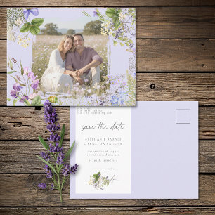Carte Postale Photo de sauvegarde de date de Jardin de Fleurs Sa
