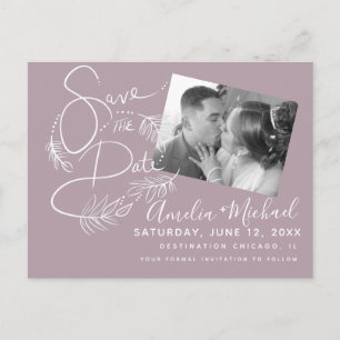 Carte postale photo de script de marquages botaniq