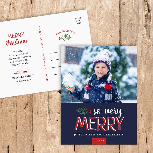 Carte postale photo de très Joyeux vacances (Créateur téléchargé)