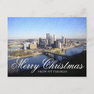 Carte Postale PHOTO DE VACANCES Joyeux Noël De Pittsburgh PA