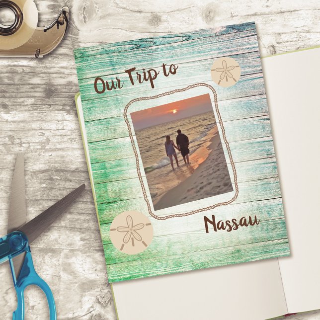 Carte Postale Photo de vacances sur bois en détresse (Créateur téléchargé)
