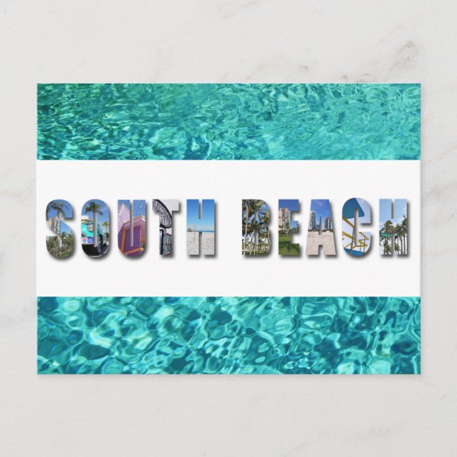 Carte Postale Photo de voyage à South Beach Miami Floride (Devant)