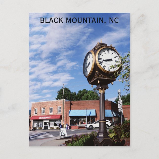 Carte Postale Photo de voyage de Black Mountain North Carolina (Devant)