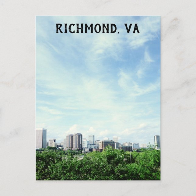 Carte Postale Photo de voyage de Richmond Virginia City Skyline (Devant)