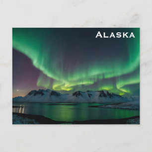 Carte Postale Photo de voyage des lumières du Nord de l'Alaska