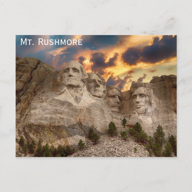 Carte Postale Photo de voyage du Mont Rushmore Dakota du Sud (Devant)