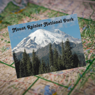 Carte Postale Photo de voyage du parc national du Mont-Rainier