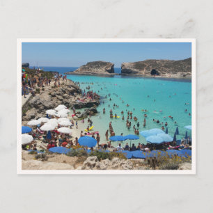 Carte Postale Photo d'été sur la plage de l'île de Malte