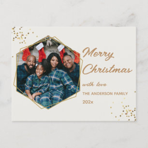 Carte Postale Photo d'Hexagon de Noël