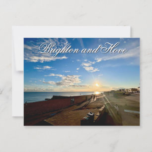 Carte Postale Photo du coucher du soleil sur la mer de Brighton 