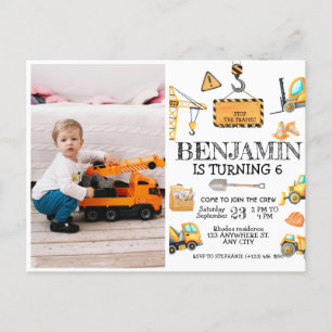 Carte Postale Photo du Parti Anniversaire de enfant du camion de