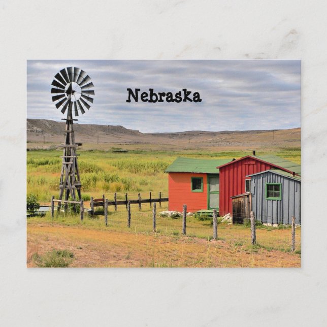 carte postale photo du paysage du Nebraska (Devant)