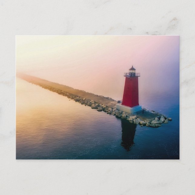 Carte Postale Photo du phare Michigan Manistique (Devant)