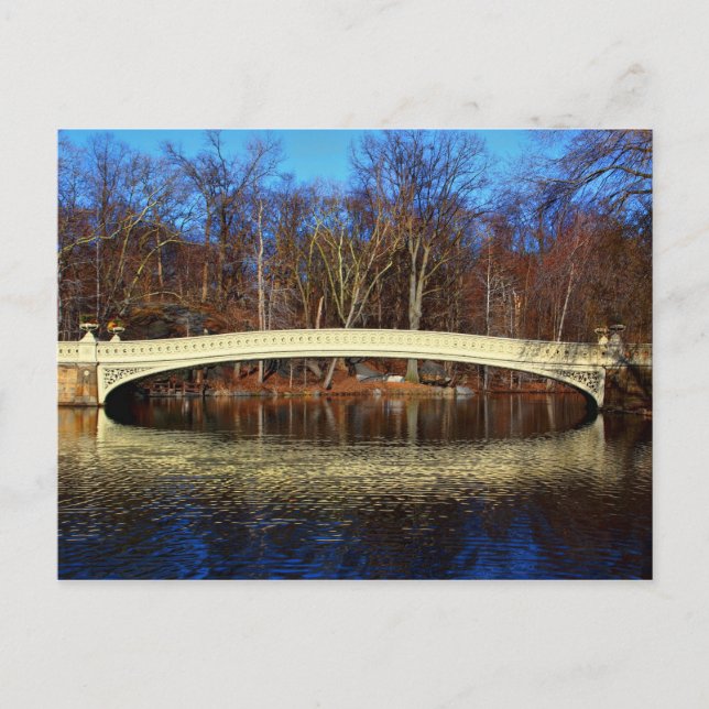 Carte Postale Photo du pont de la Bow de Central Park (Devant)