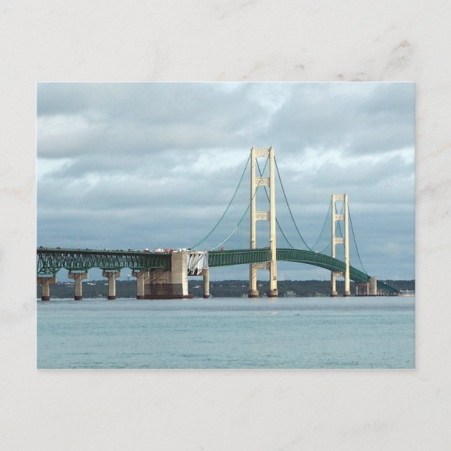 Carte Postale Photo du pont Mackinac du Michigan (Devant)