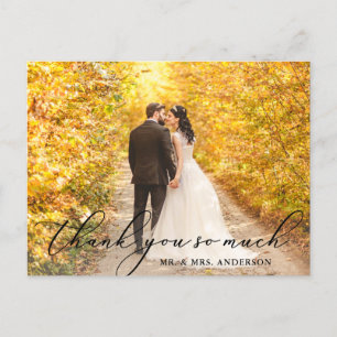 Carte Postale Photo Élégant Beau Mariage Calligraphié