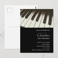 Photo élégant en N&B de touches de piano - Invitat