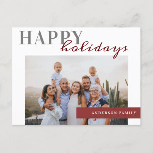 Carte Postale Photo élégante Joyeuse Famille des Fêtes