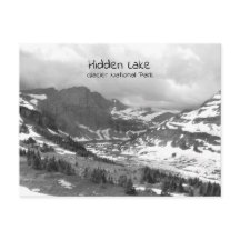 Carte postale photo en noir et blanc de Hidden Lak