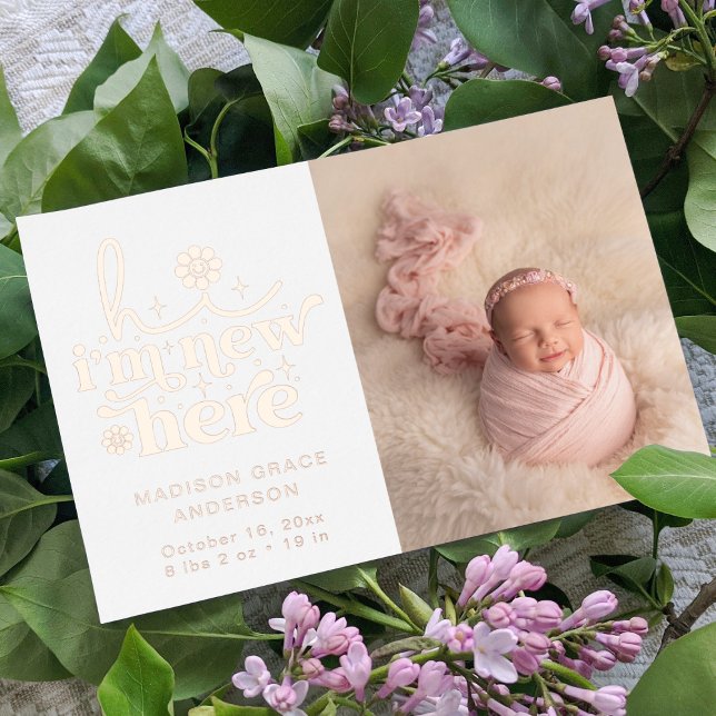 Carte postale photo faire-part de naissance | Je s (Créateur téléchargé)