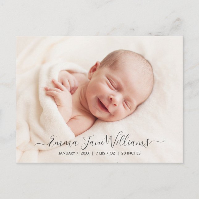 Carte postale photo Faire-part de naissance jolie  (Devant)