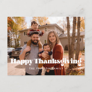 Carte Postale Photo famille Bon thanksgiving classique