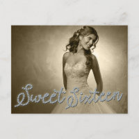 Carte postale PHOTO GLAMOUR DIAMANT SWEET 16 SEIZE