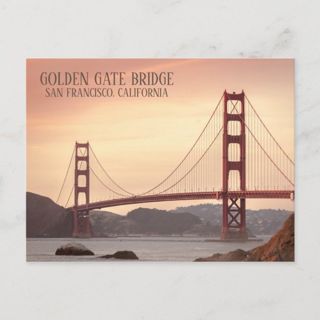Carte Postale Photo Golden Gate Bridge San Francisco, Californie (Devant)