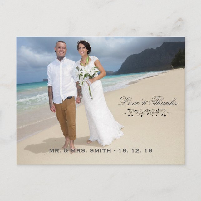 Carte Postale Photo Love and Thanks (Devant)