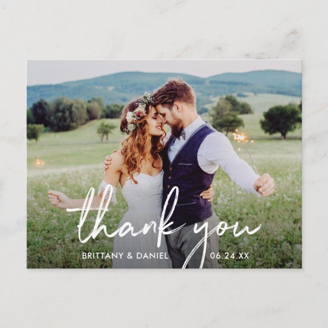 Carte Postale Photo manuscrite de Mariage de Merci (Devant)