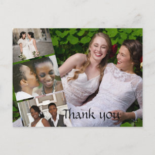 Carte postale - Photo Mariage Merci personnalisée