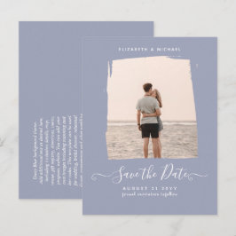 Carte Postale PHOTO Minimaliste BUDGET Enregistrer La Date Dusty