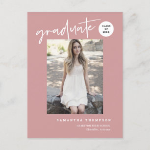 Carte Postale Photo moderne Dusty Pink College High School