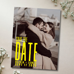Carte Postale Photo moderne Enregistrer la date Faire-part Maria
