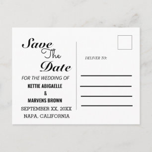 Carte Postale Photo moderne enregistrer l'annonce de date