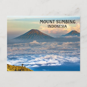 Carte Postale Photo Mont Sumbing Volcan Indonésie