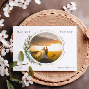 Carte Postale Photo Nous avons attaché le faire-part Mariage de 