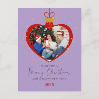 Carte Postale Photo personnalisé Joyeux Noël et Bonne Année