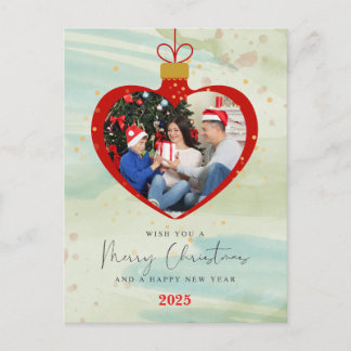 Carte Postale Photo personnalisé Joyeux Noël et Bonne Année