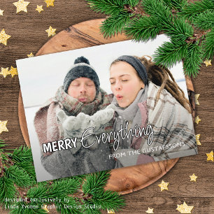 Carte Postale Photo Personnalisée Amusant Joyeux Tout le texte d