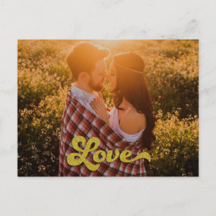 Carte Postale Photo personnalisée avec superposition d'amour en 