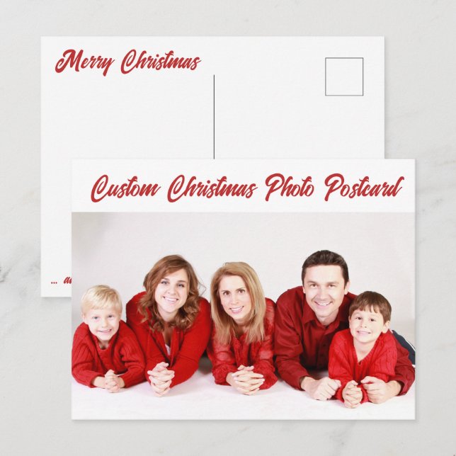 CARTE POSTALE PHOTO PERSONNALISÉE DE NOËL (Devant / Derrière)