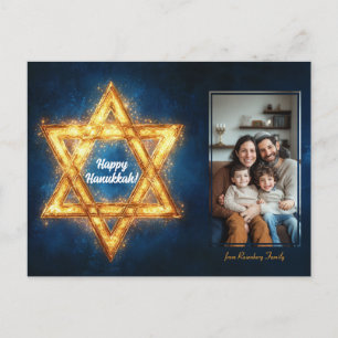 Carte Postale Photo personnalisée Happy Hanoukka ✡️, Star of Dav