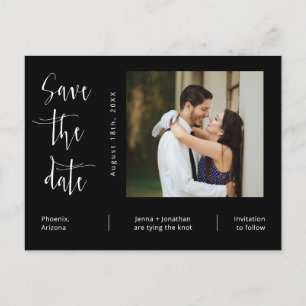 Carte Postale Photo simple noir et blanc Code QR Enregistrer la