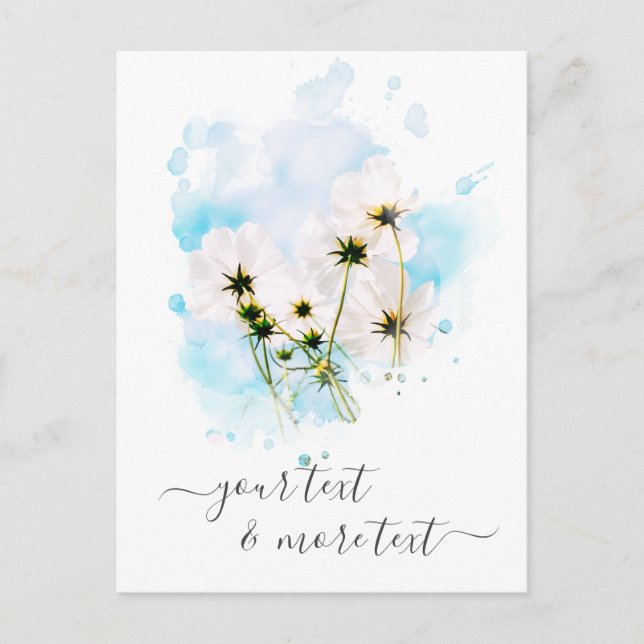 Carte Postale *~* Photo SKY Fleurs roses FLEURS FLORALES AR15 (Devant)