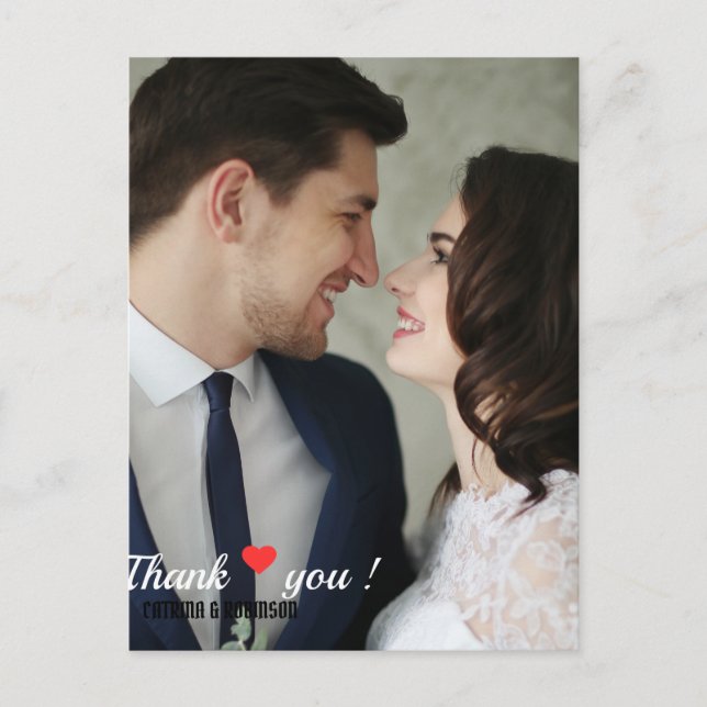 Carte Postale Photo sur mesure du Mariage du coeur (Devant)