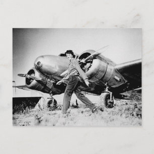 Carte Postale Photo Vintage Amelia Earhart