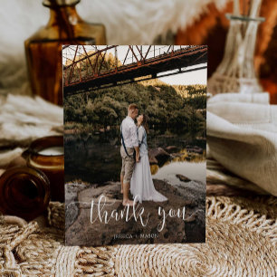 Carte Postale Photo Wedding Thank You Postcard
