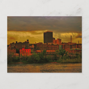 Carte Postale Photocopie de la ligne d'horizon de Lynchburg City